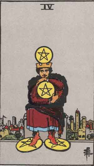 four of pentacles inability to let go