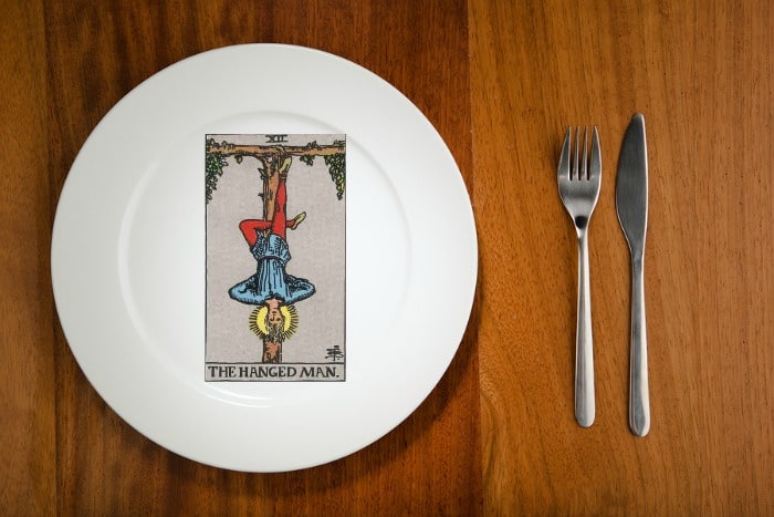 the hanged man tarot by the mouthful