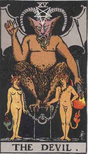 which tarot cards indicate cheating the devil