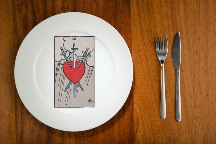 Tarot by the Mouthful - Three of Swords: tales of heartbreak and ramen. 