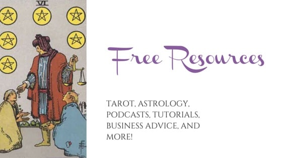 Free tarot, astrology, and business resources from The Tarot Lady 