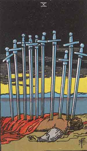 Which tarot cards indicate betrayal?