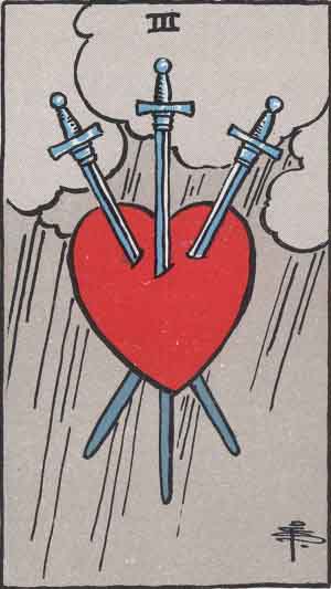 Which tarot cards indicate betrayal? Three of Swords