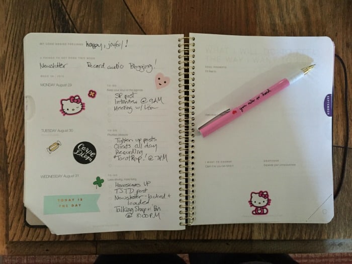 Desire Map Planner - my weekly ritual with stickers and planning my to-do lists.