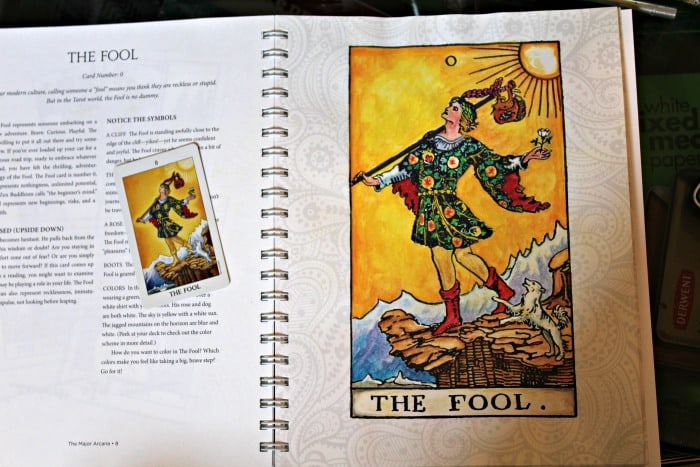 How to Bling The Tarot Coloring Book - Inktense pencils - The Fool