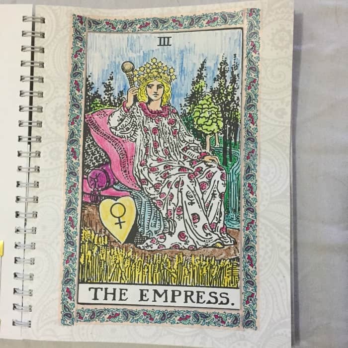 How to Bling The Tarot Coloring Book - Washi Tape - The Empress