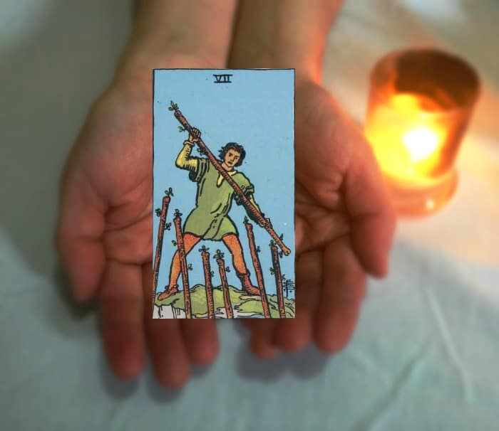 Tarot Advice - Guidance in Every Card: Seven of Wands