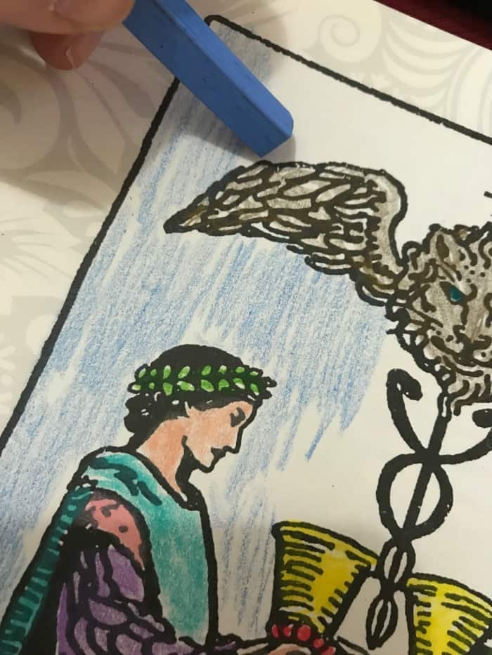 How to Bling The Tarot Coloring Book - Prismacolor Colored Pencils - more art six