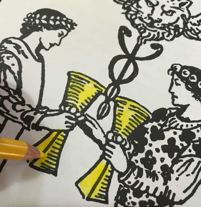How to Bling The Tarot Coloring Book - Prismacolor Colored Pencils - smooth as can be