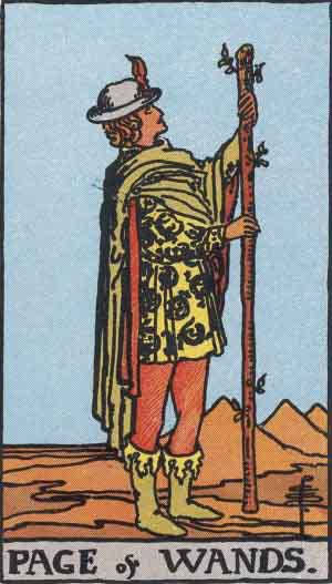 Which tarot cards indicate children? Page of Wands