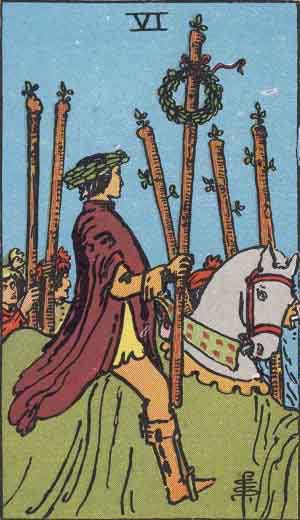 Which tarot cards indicate fame? Six of Wands